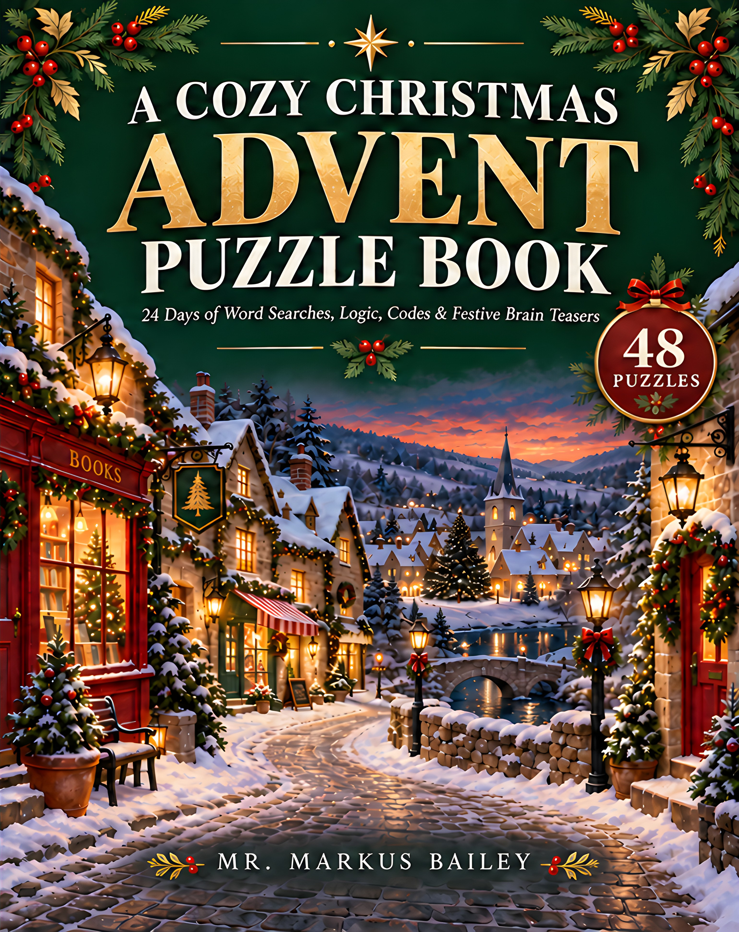 Cover of A Cozy Christmas Advent Puzzle Book
