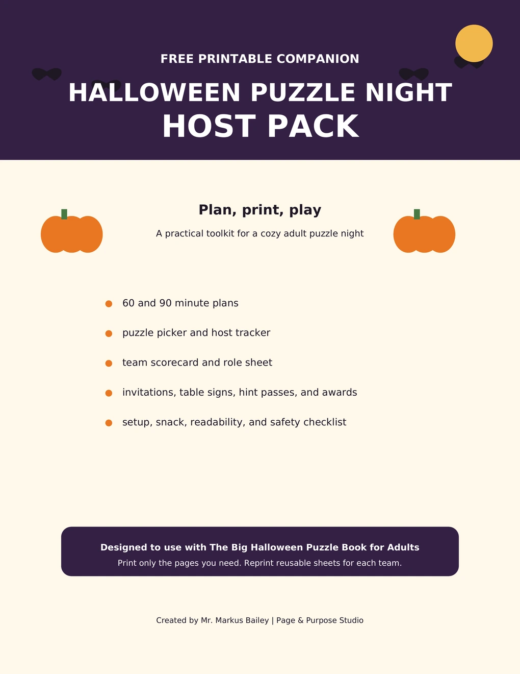 Cover of Halloween Puzzle Night Host Pack