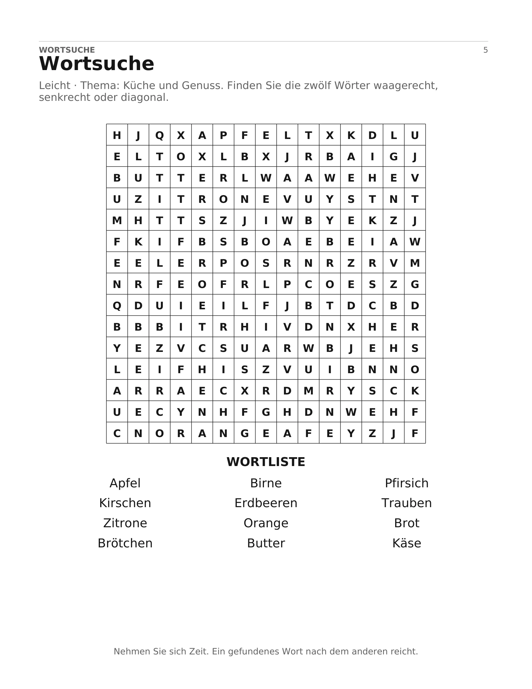 Page 5: WORTSUCHE. The selected page text is available in this viewer.