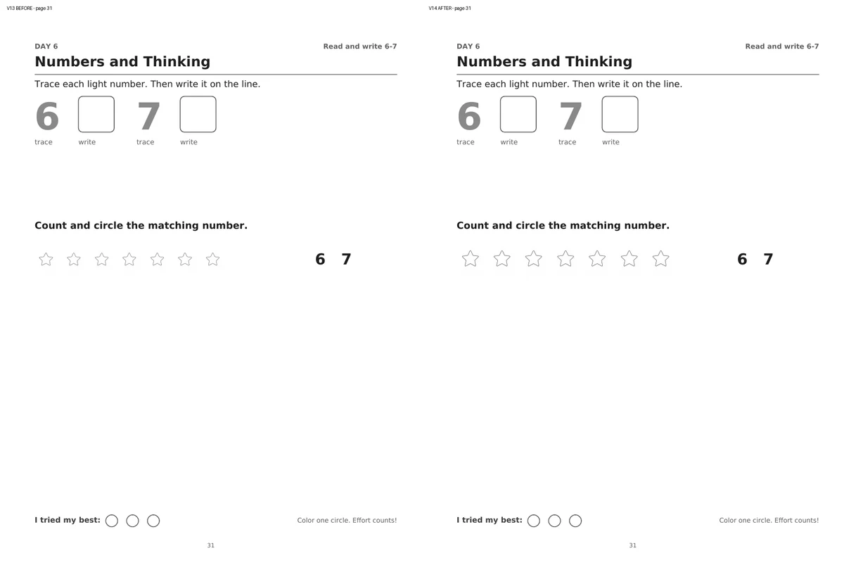 Sample star-themed activity page from the book