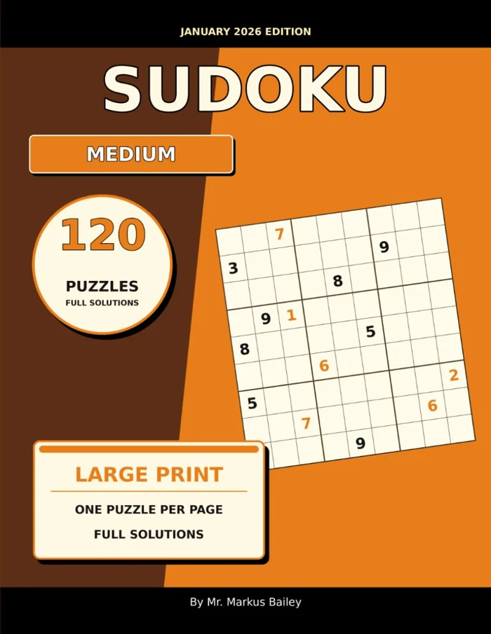 Cover of 2026 Sudoku Large Print Medium