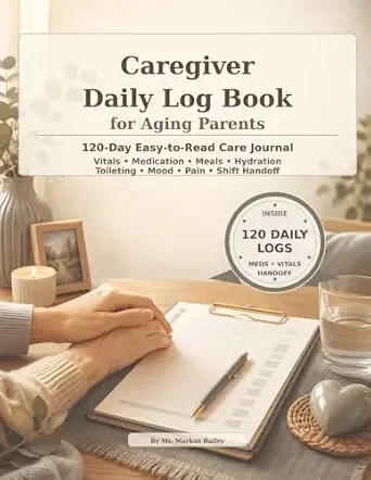 Cover of Caregiver Daily Log Book for Aging Parents