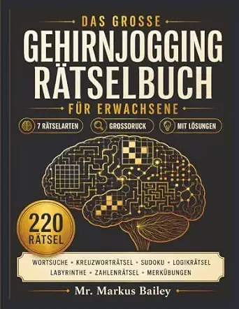 Cover of Das große Gehirnjogging Rätselbuch für Erwachsene